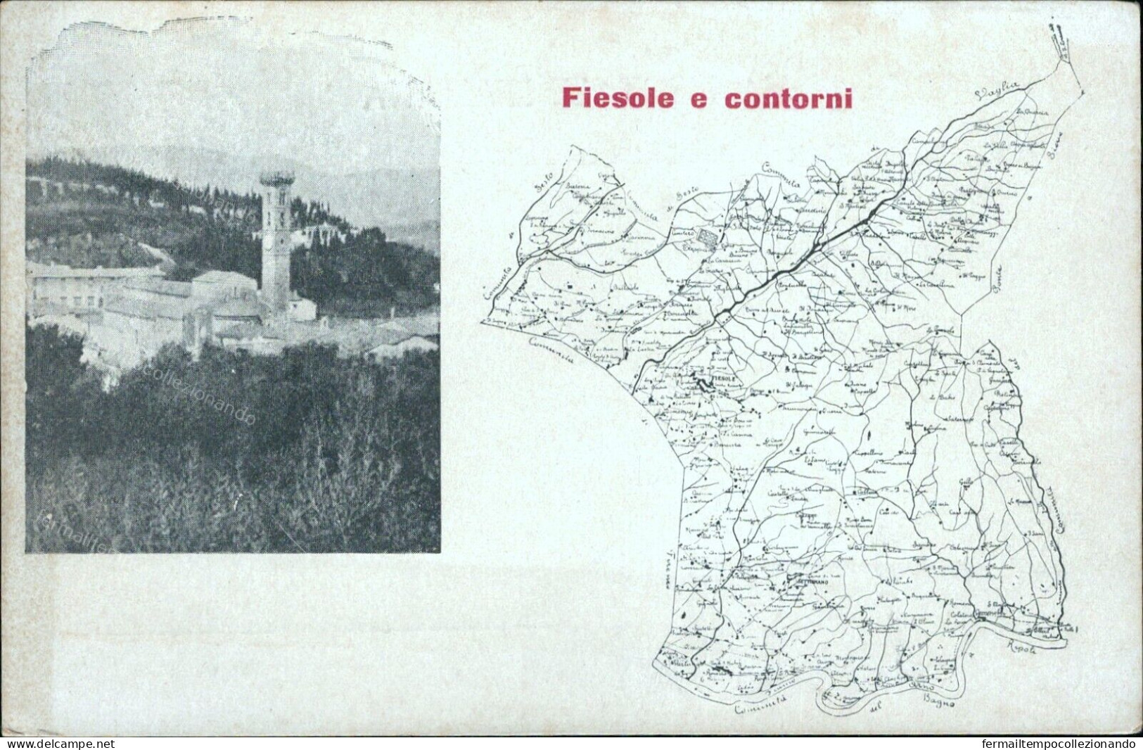 Cs269 Cartolina Fiesole E Contorni Provincia Di Firenze Toscana - Firenze (Florence)