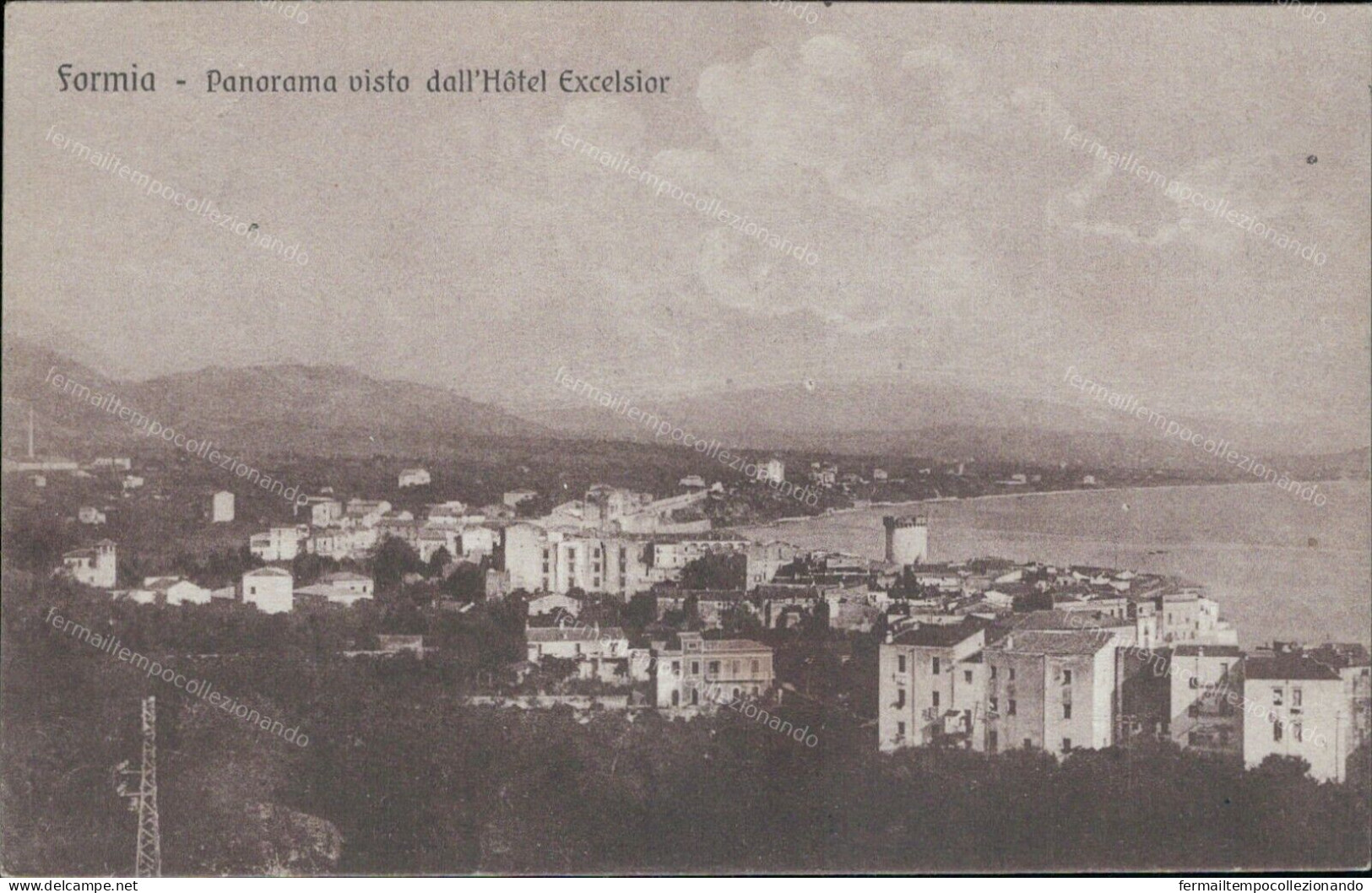 Cs274 Cartolina Formia Panorama Visto Dall'hotel Excelsior Latina Lazio 1928 - Latina