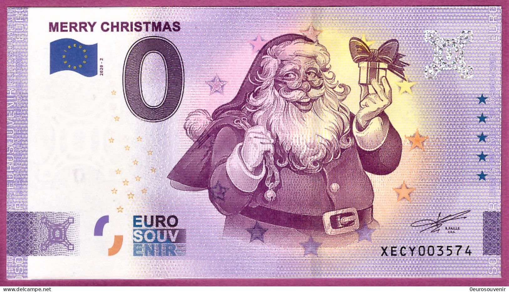 0-Euro XECY 2020-2 MERRY CHRISTMAS - FROHE WEIHNACHTEN - Privéproeven