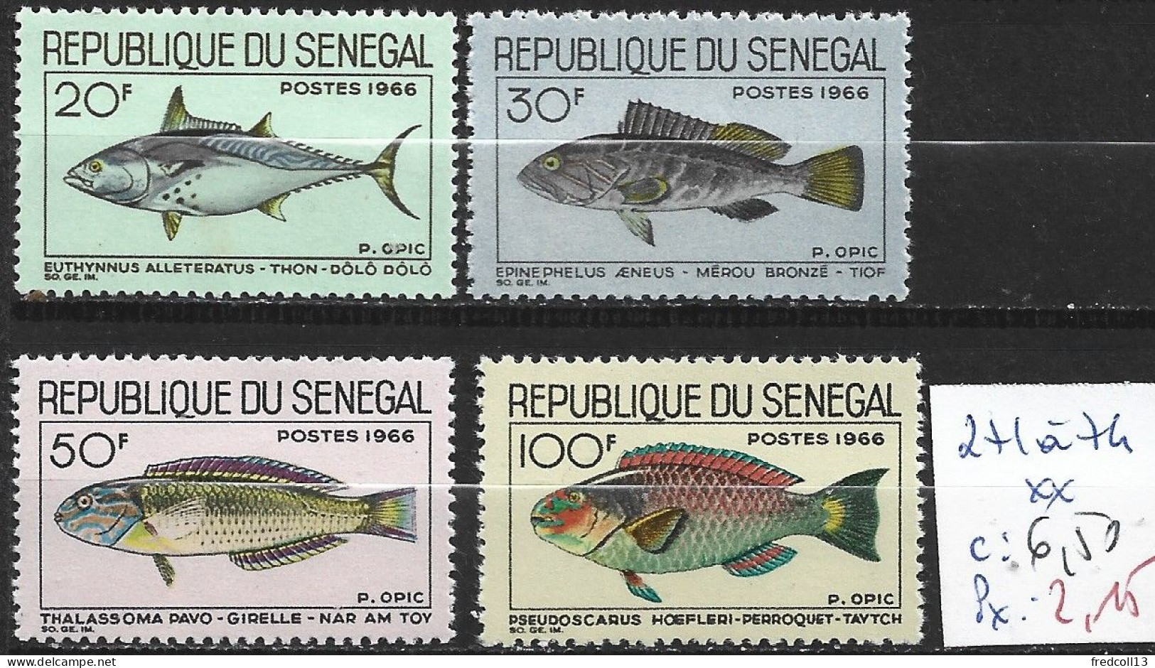 SENEGAL 271 à 74 ** Côte 6.50 € - Senegal (1960-...)