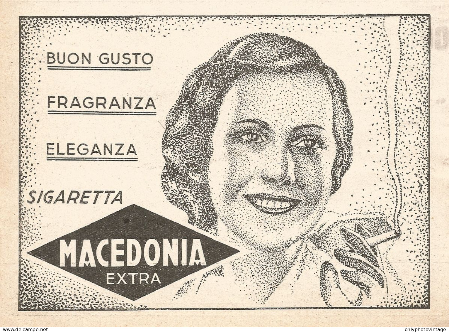 Sigaretta Macedonia Extra - Pubblicità Del 1937 - Old Advertising - Publicités