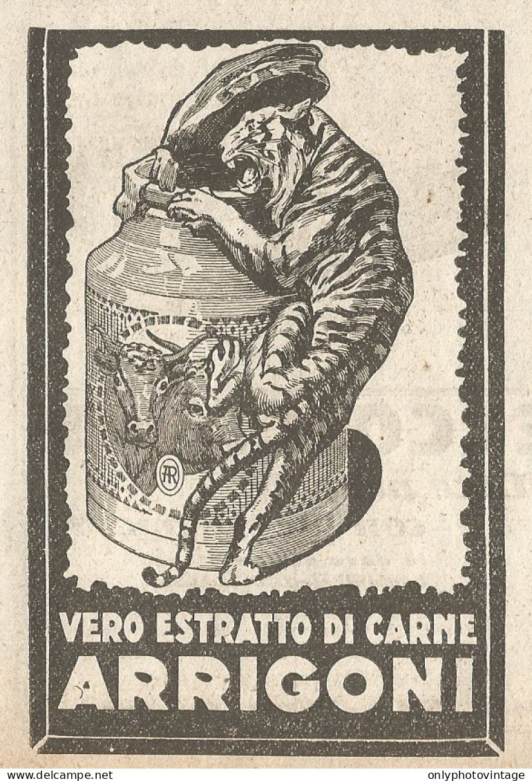 Vero Estratto Di Carne ARRIGONI - Pubblicità 1925 - Old Advertising - Advertising