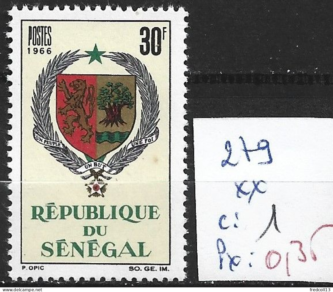 SENEGAL 279 ** Côte 1 € - Senegal (1960-...)