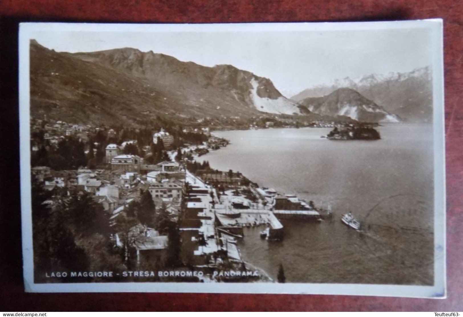 Carte Photo Lago Maggiore : Stresa Borromeo - Panorama - Novara