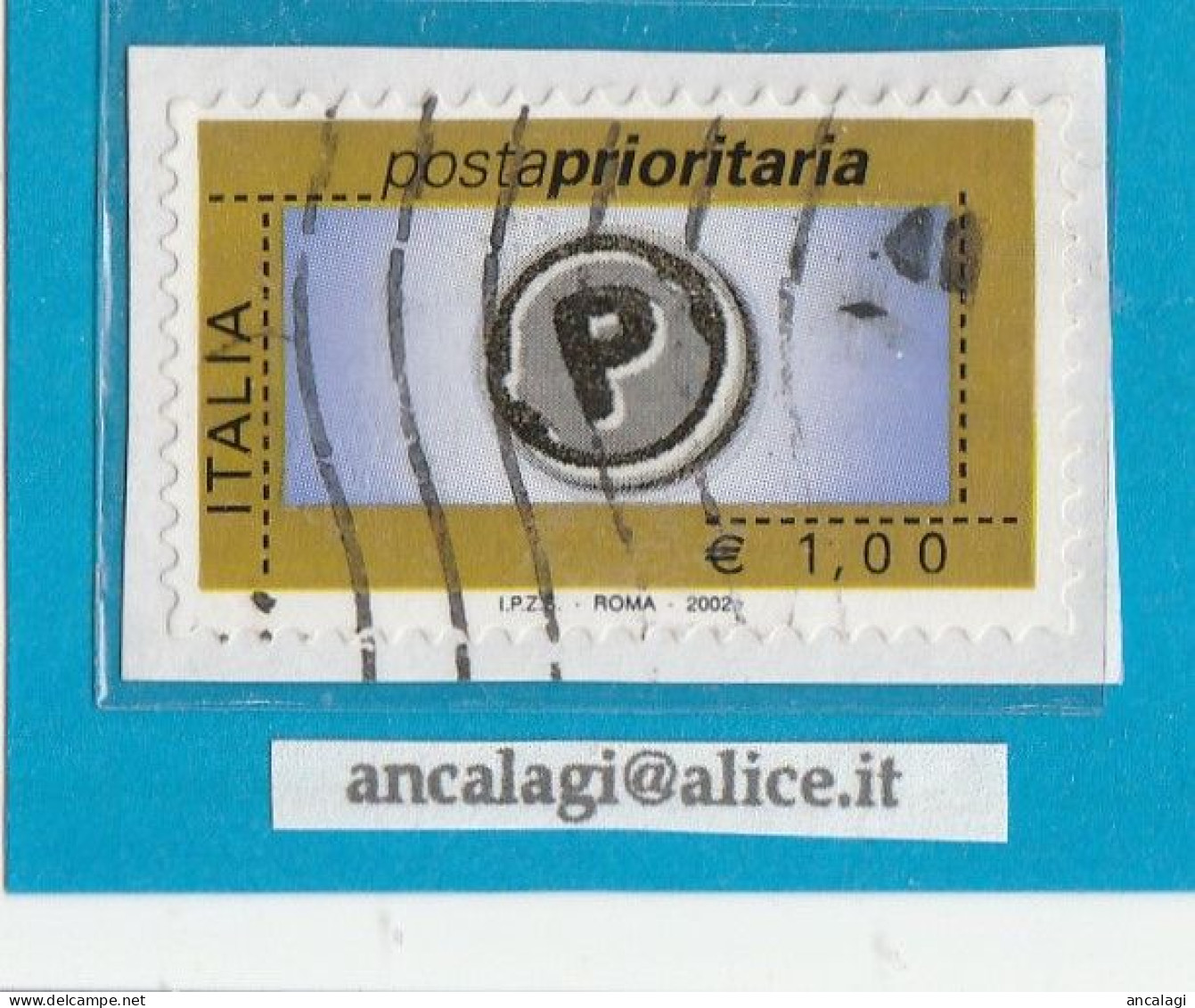 USATI ITALIA POSTA PRIORITARIA 2002 - Ref.1407F "4^ Emissione" 1 Val. 1,00 - - 2001-10: Usados
