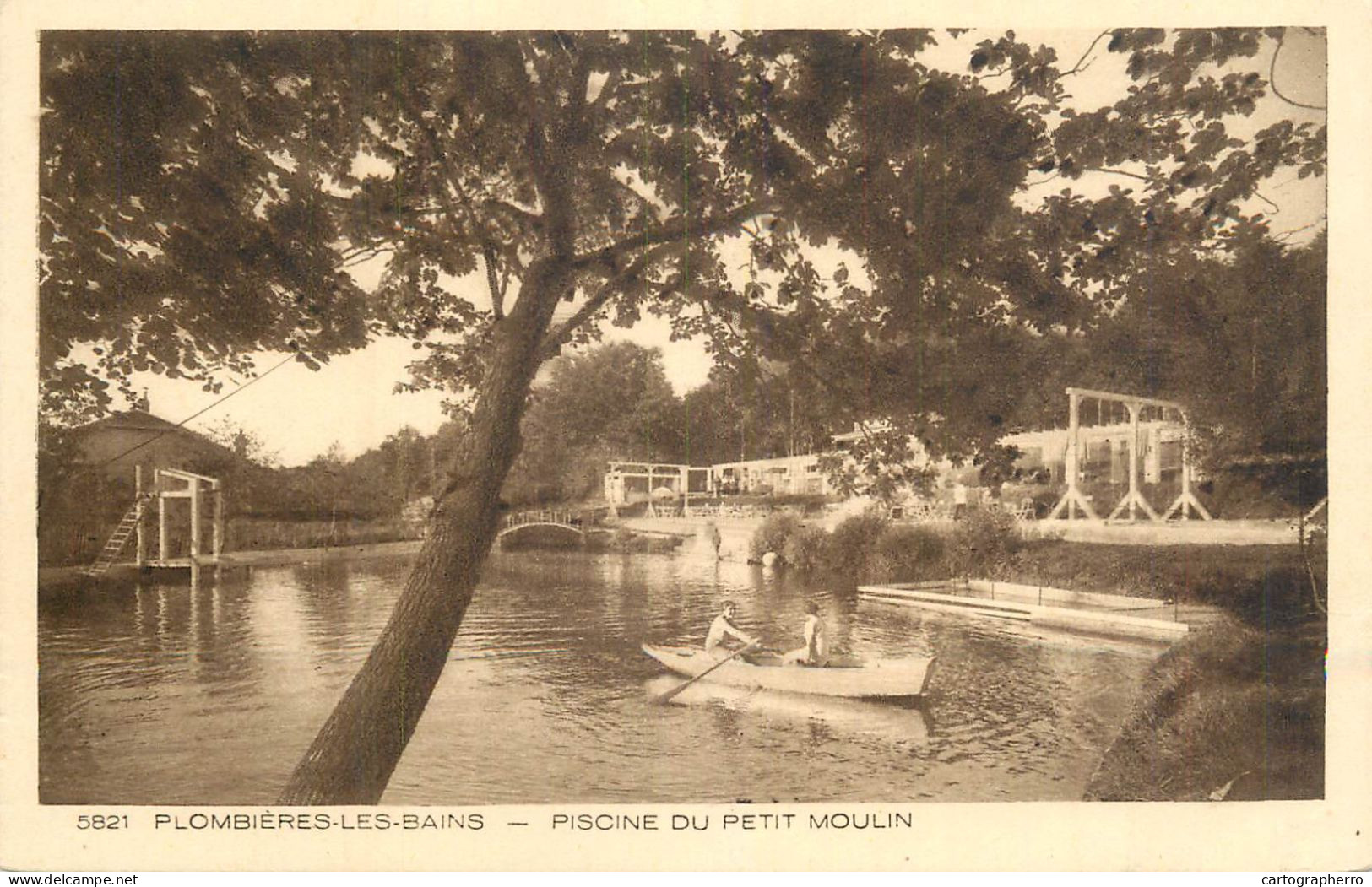 CPA France Plombieres Les Bains Piscine Du Petit Moulin - Plombieres Les Bains