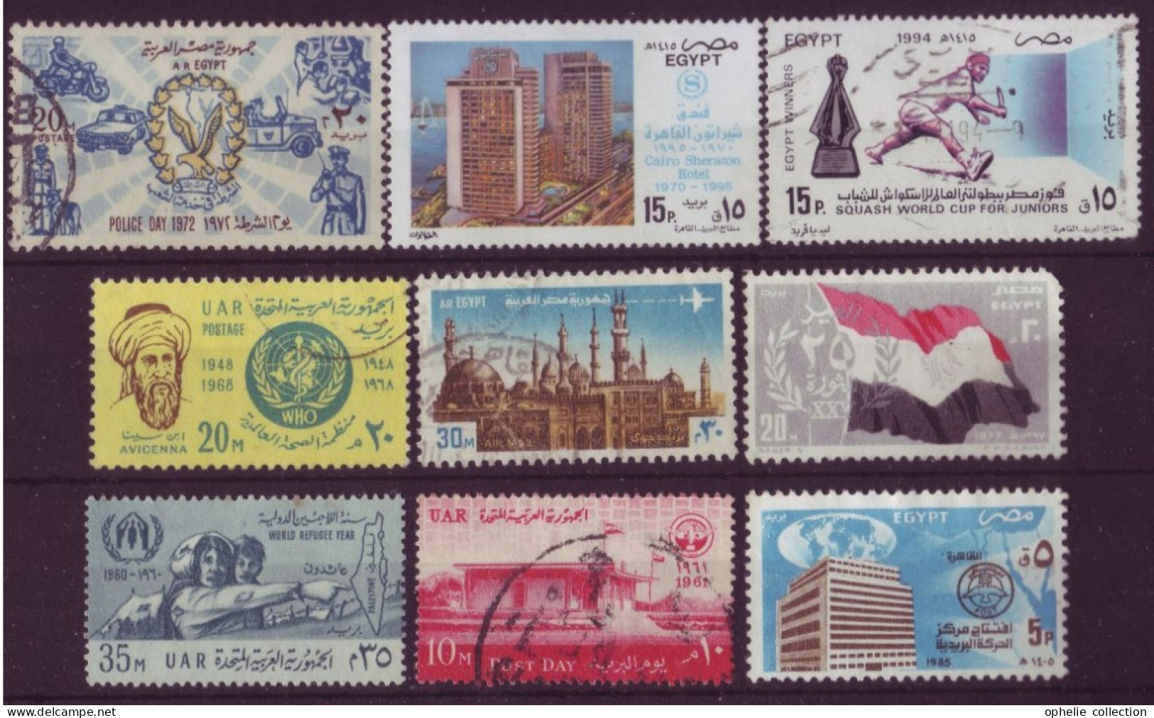 Afrique - Egypte - Commémoratifs - 9 Timbres Différents - 7356 - Altri & Non Classificati