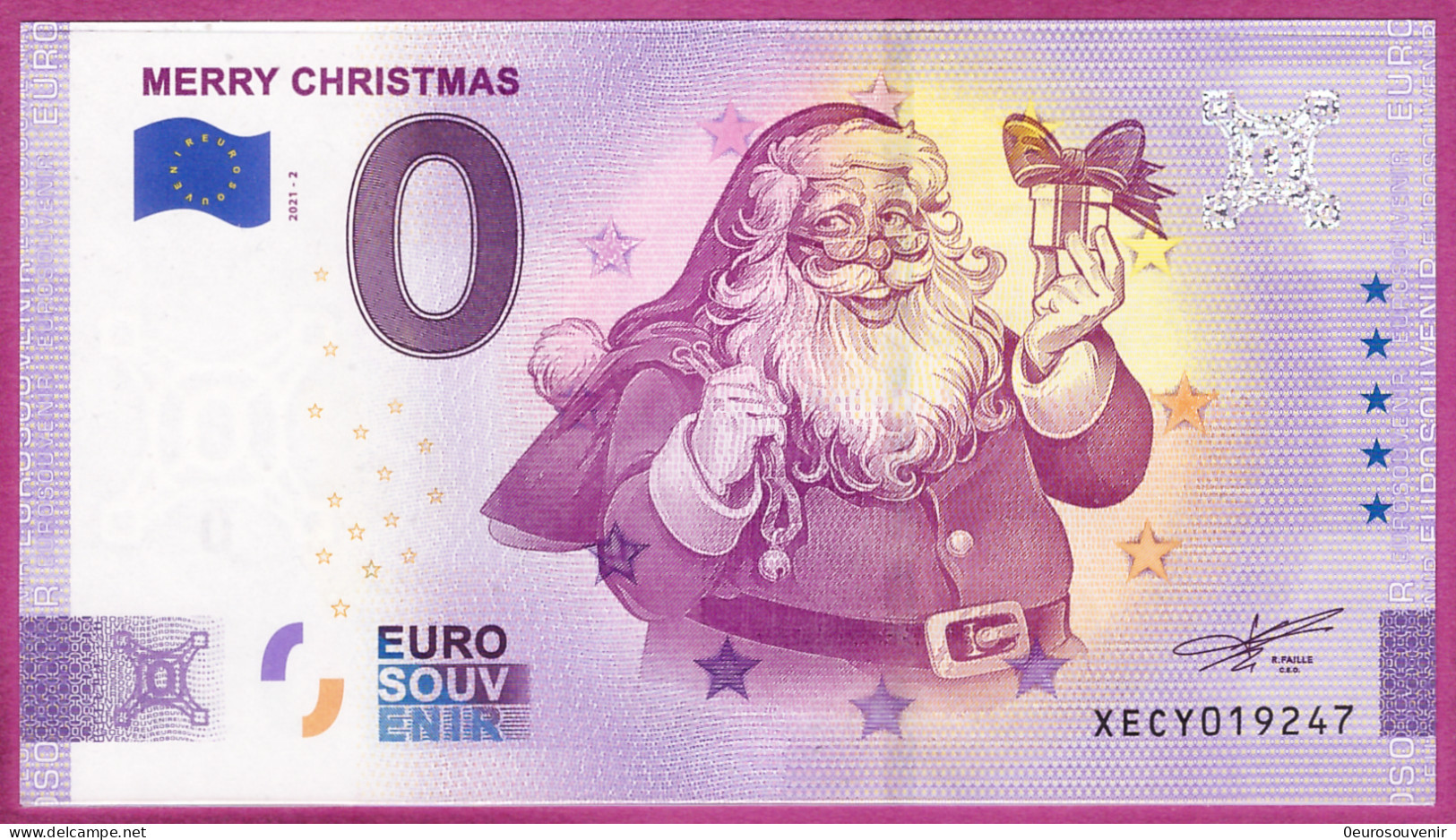 0-Euro XECY 2021-2 MERRY CHRISTMAS - FROHE WEIHNACHTEN - Privéproeven