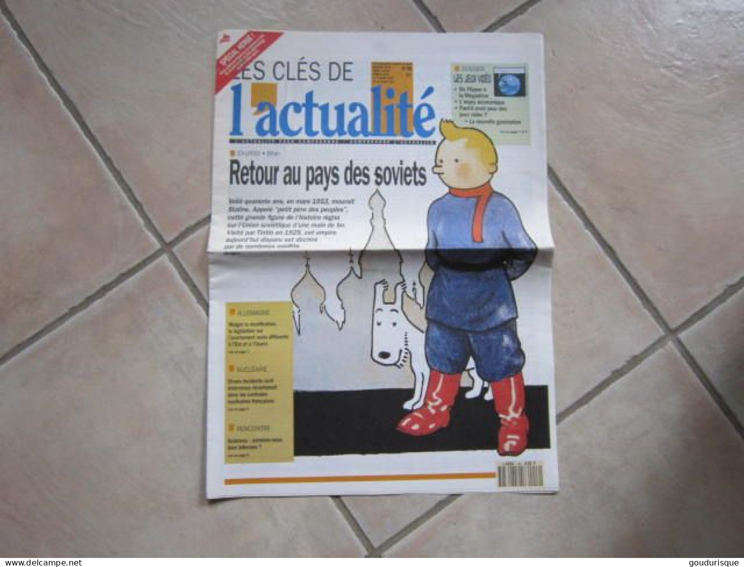 TINTIN LES CLES DE L'ACTUALITE    HERGE - Tintin