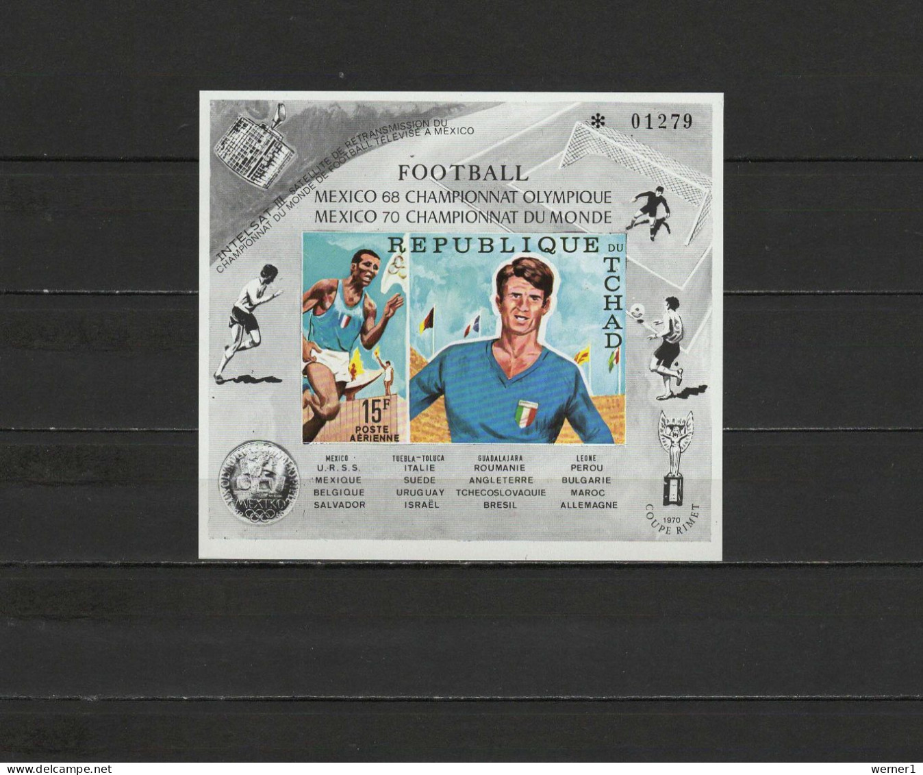 Chad - Tchad 1970 Football Soccer World Cup, Space S/s Imperf. MNH -scarce- - 1970 – Mexique