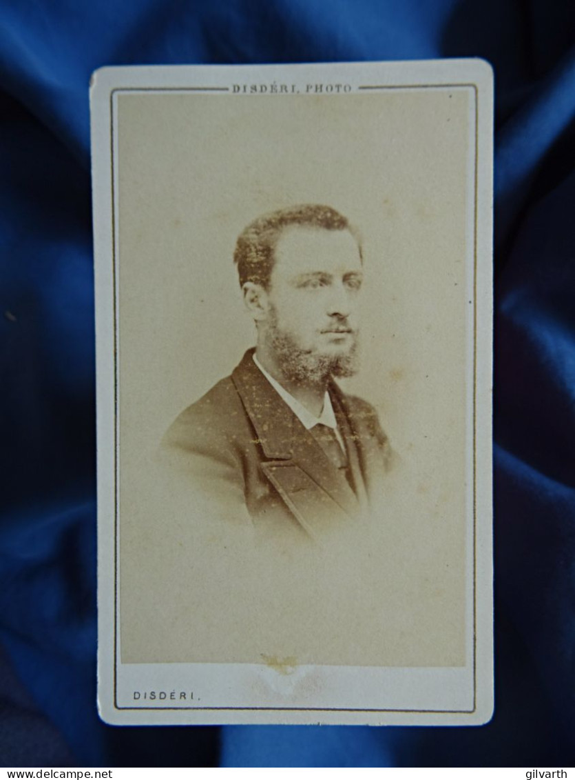 Photo CDV Disderi à Paris  Portrait Homme Grosse Barbe  Sec. Emp. CA 1865-70 - L445 - Antiche (ante 1900)