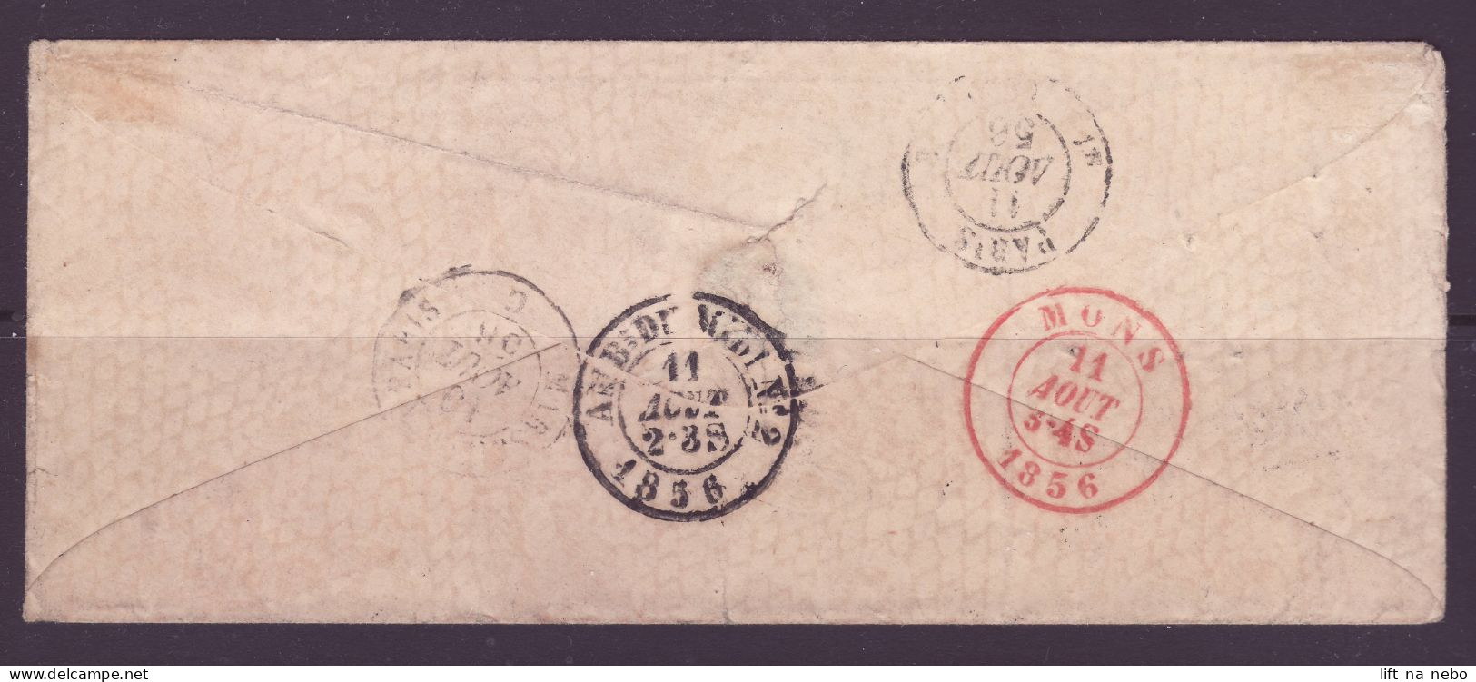 FRANCE 1853-1860 Stamps 40c YT N°16 On The Cover To Mons (Belgium) - 1853-1860 Napoléon III