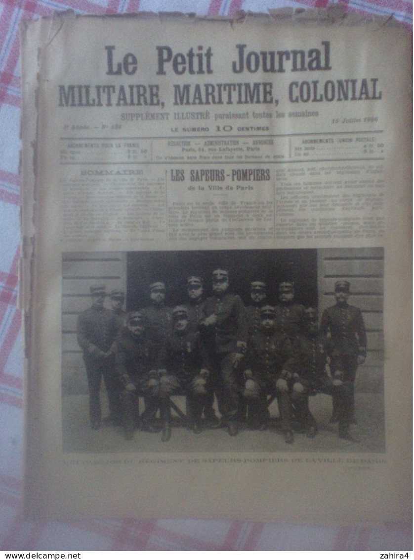 Petit Journal Militair Maritim Colon 136 Sapeur-pompier Paris Douanier Roi Haakon Révolver America Canal Kiel N.Calédoni - 1900 - 1949