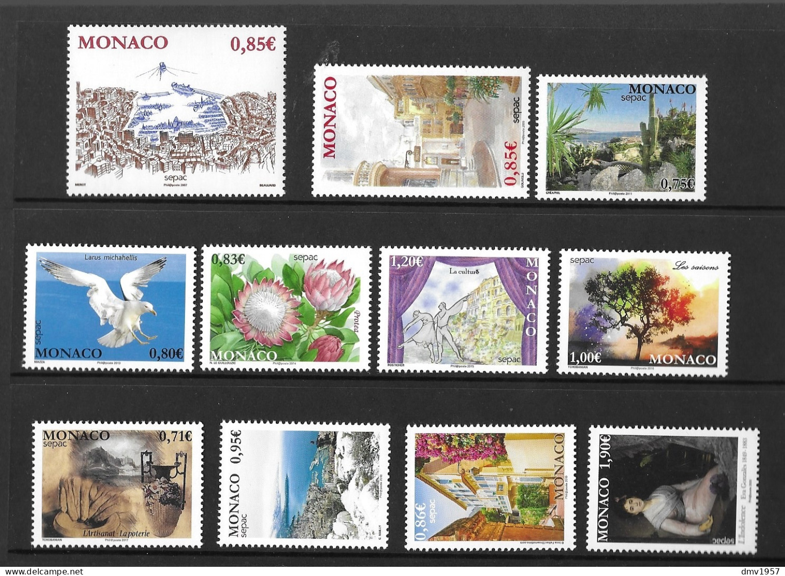 Monaco 2007 - 2020 MNH SEPAC Cat £54+ - Unused Stamps
