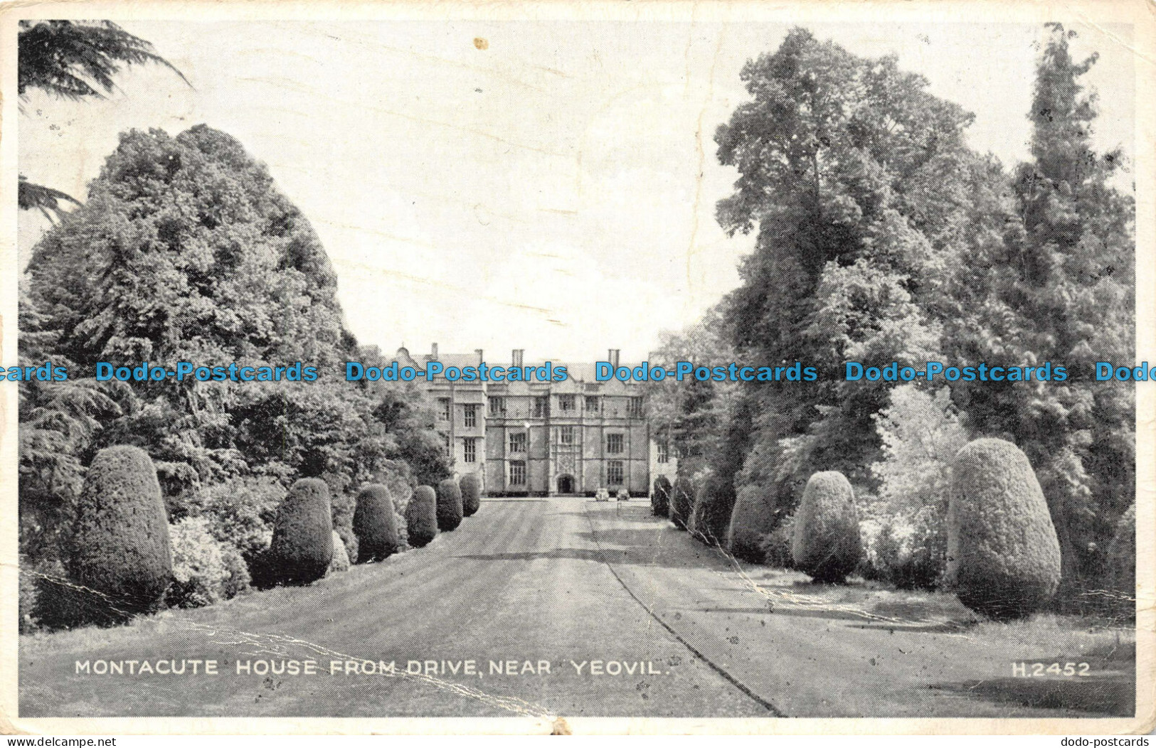 R075279 Montacute House From Drive. Near Yeovil. Silveresque. Valentine. 1951 - World
