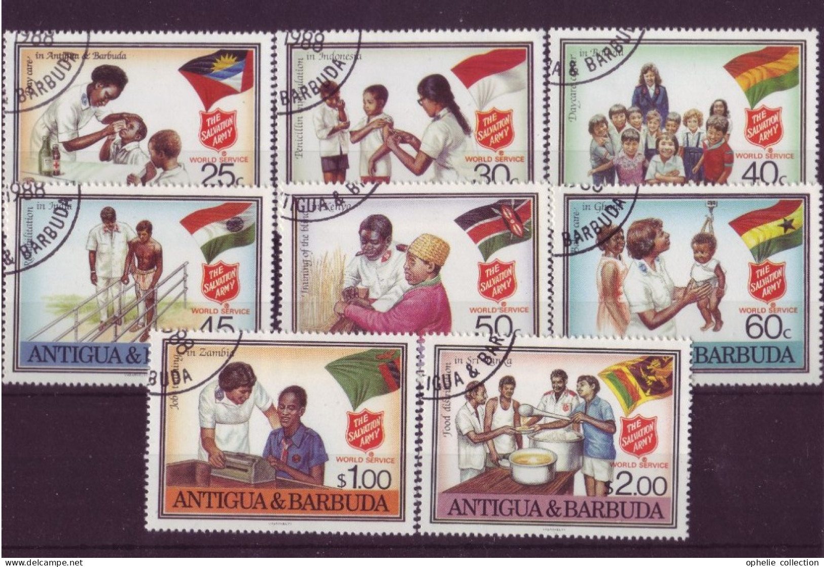 Amérique - Antigua Barbuda - The Salvation Army - 8 Timbres Différents - 7365 - Antigua Et Barbuda (1981-...)