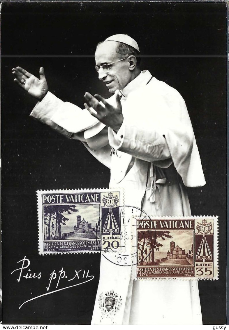 VATICAN Ca. 1953-54: 2 CP Ill. Photos "Papes Pie X Et Pie XII" - Cartas & Documentos