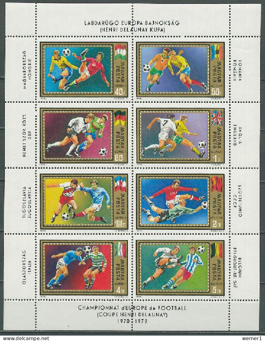 Hungary 1972 Football Soccer European Championship Sheetlet (folded) MNH - Championnat D'Europe (UEFA)