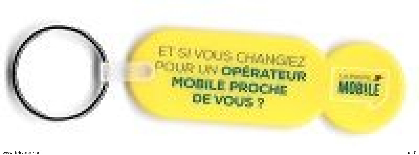 Jeton De Caddie  Jaune  Plastique  LA  POSTE  MOBILE  Recto  Verso - Trolley Token/Shopping Trolley Chip