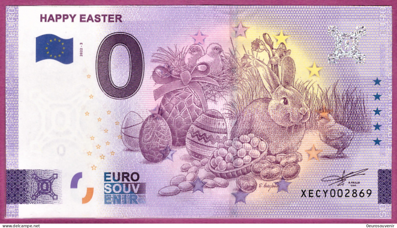 0-Euro XECY 2022-3 HAPPY EASTER - FROHE OSTERN - Private Proofs / Unofficial