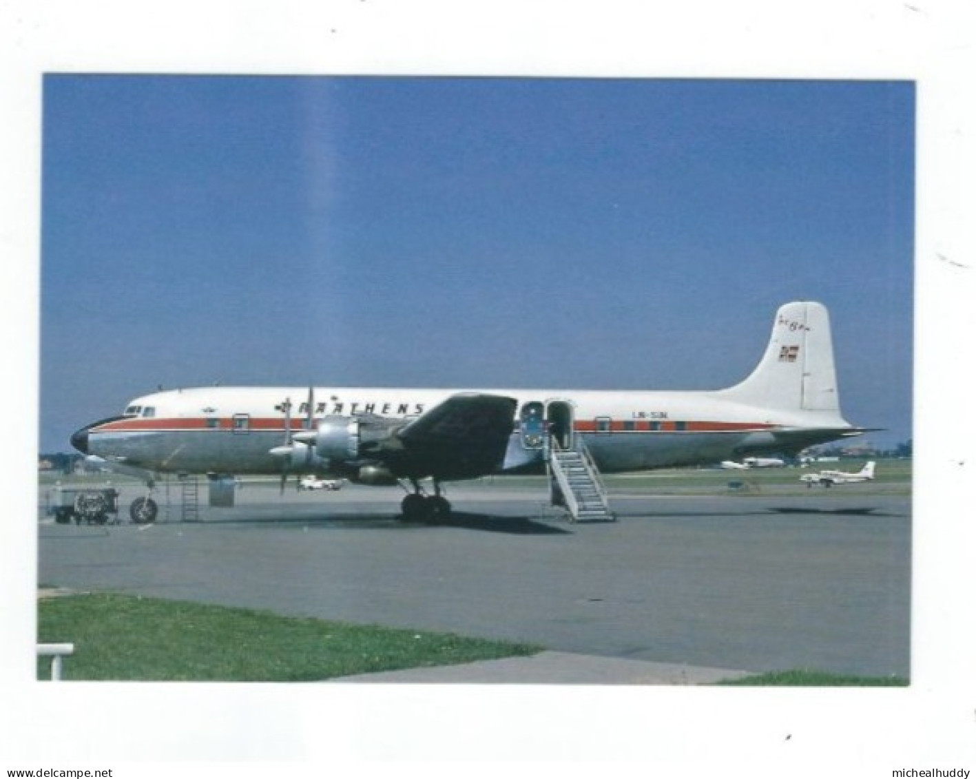 POSTCARD   PUBL BY FLIGHTPATH  LTD EDITITION OF 250  BRAATHENS  DC 6   AIRCRAFT NO FP 197 - 1946-....: Moderne