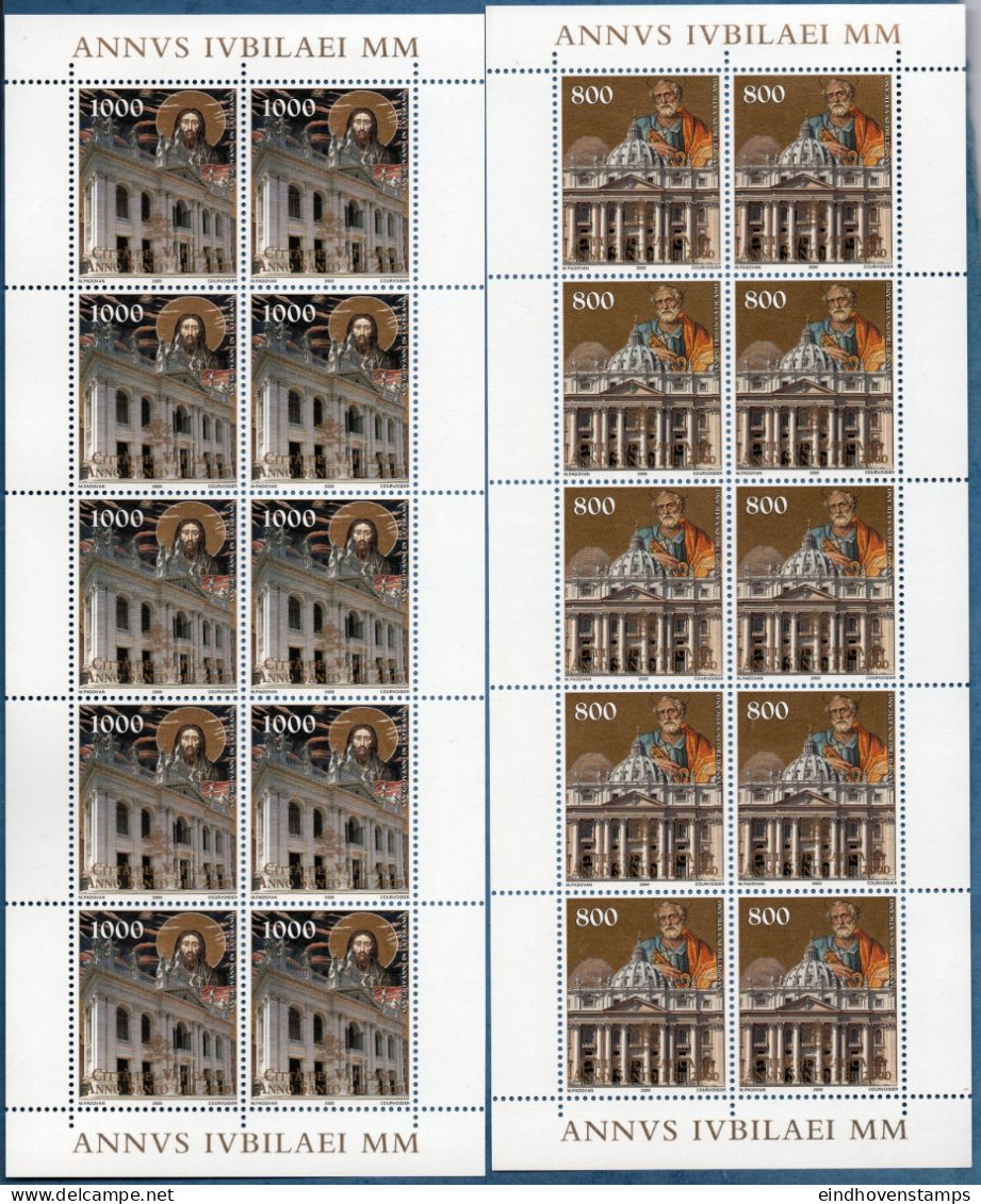 Vatican 2000 Holy Year Issue Minisheet Issue 4 Values MNH Churches - Christentum