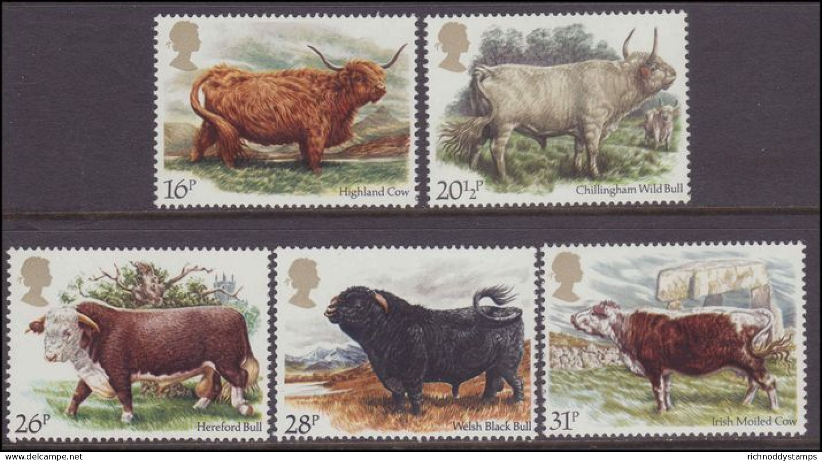 1984 British Cattle Unmounted Mint. - Neufs