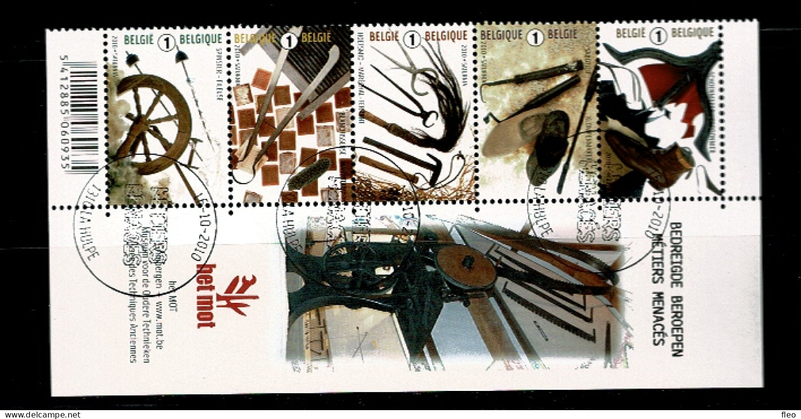 2010 4079/4083 Postfris Met 1édag Stempel : HEEL MOOI ! MNH Avec Cachet 1er Jour :  Beroepen Professions Craft Spinning - Unused Stamps