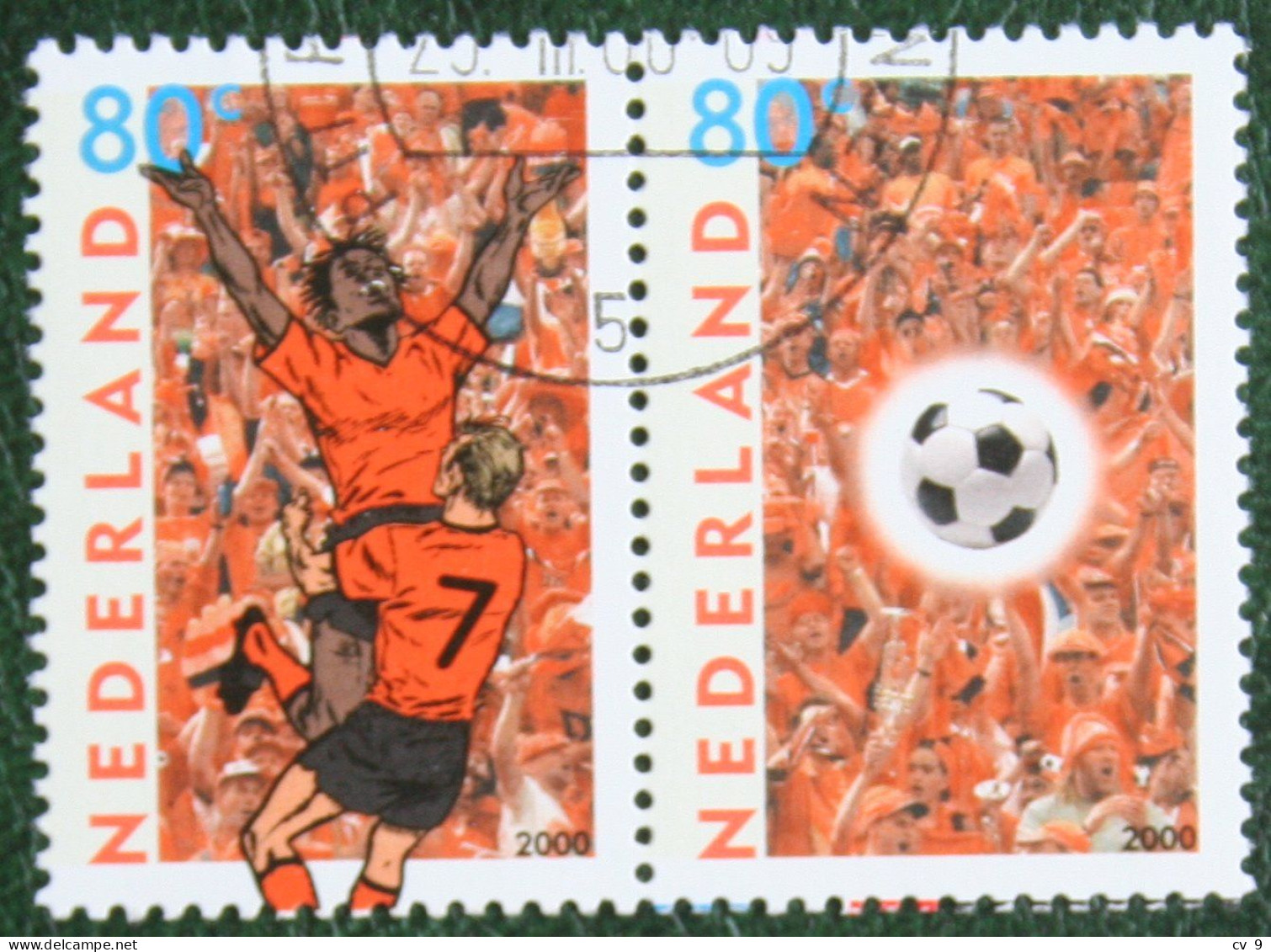 Voetbal Fussball Soccer NVPH 1888-1889 (Mi 1786-1787) 2000 Gestempeld / USED NEDERLAND / NIEDERLANDE - Gebraucht