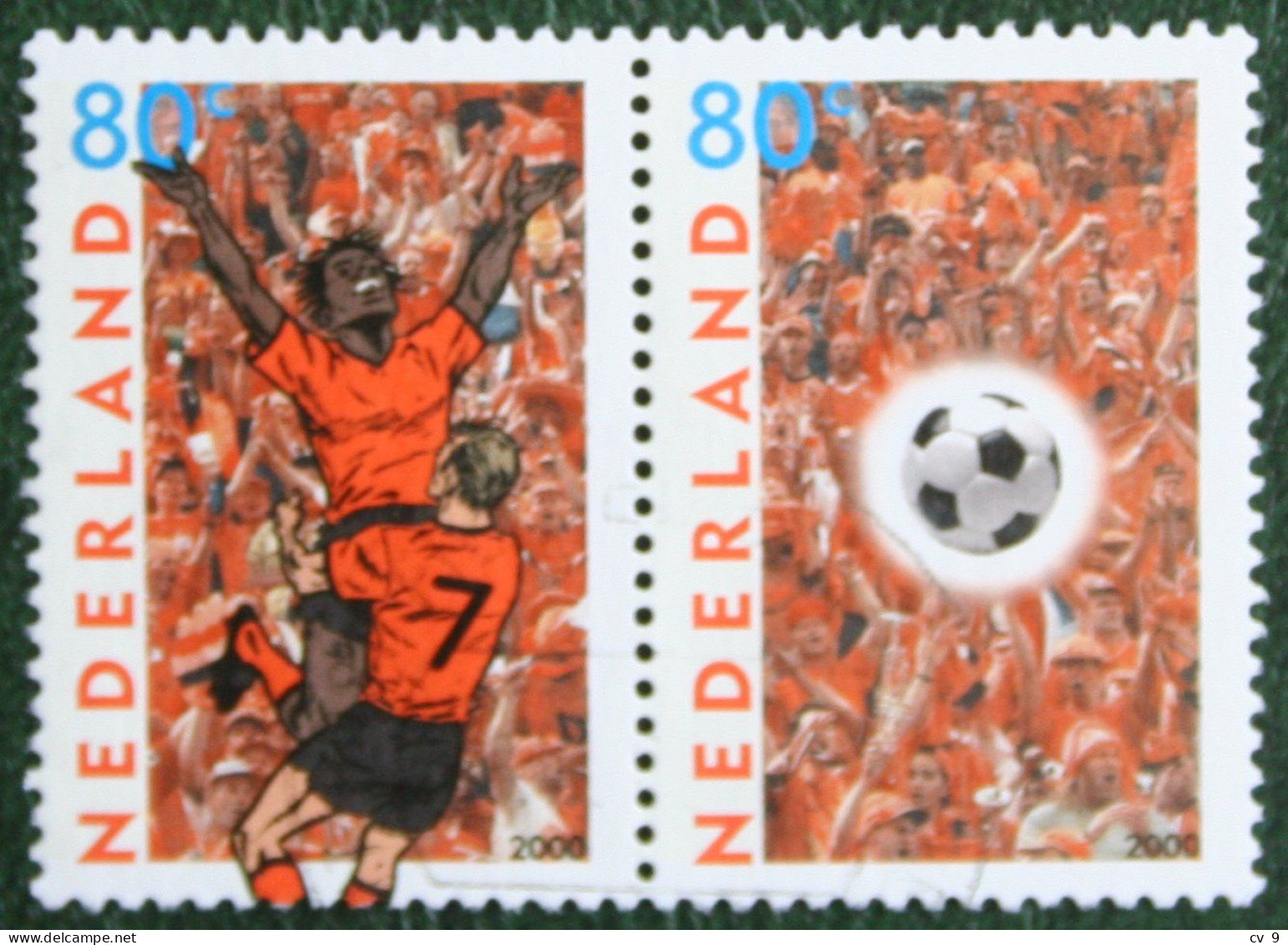 Voetbal Fussball Soccer NVPH 1888-1889 (Mi 1786-1787) 2000 Gestempeld / USED NEDERLAND / NIEDERLANDE - Used Stamps