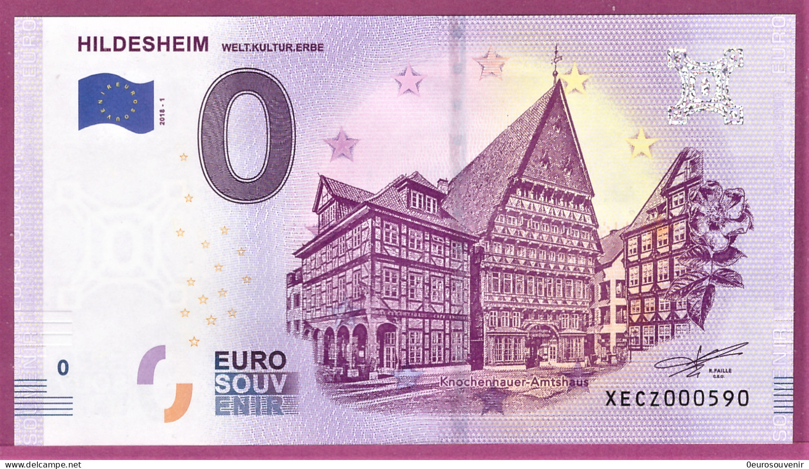 0-Euro XECZ 2018-1 HILDESHEIM - WELT.KULTUR.ERBE - Private Proofs / Unofficial