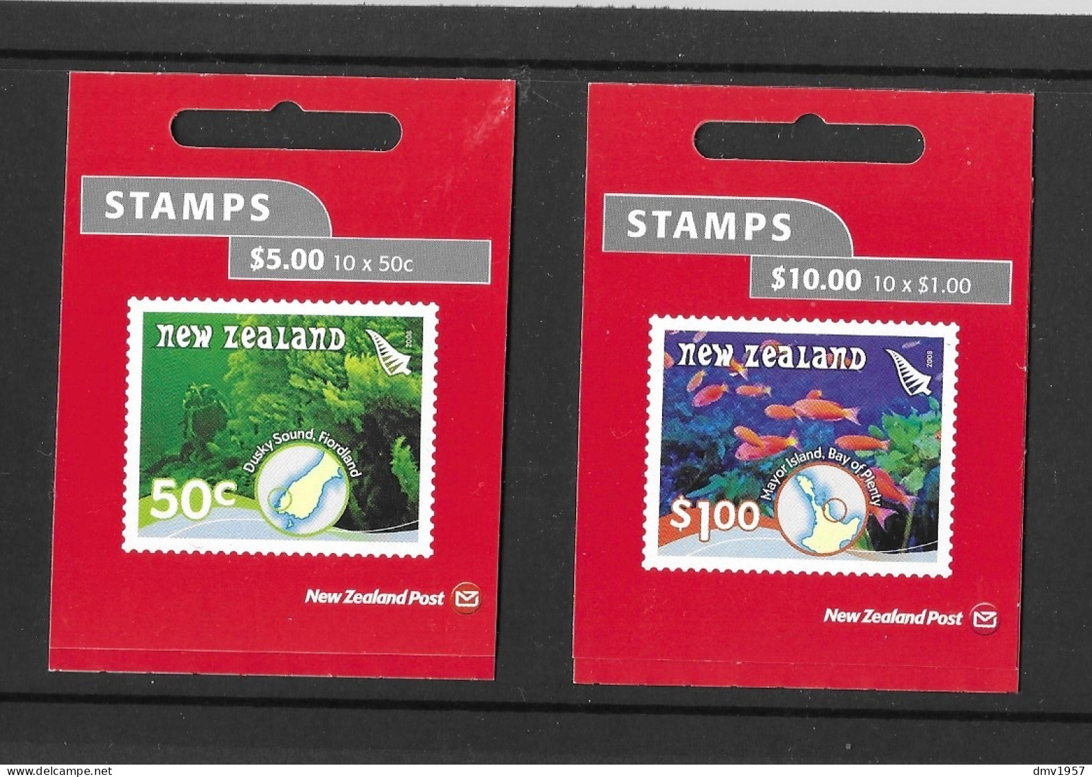 New Zealand 2008 S/A Underwater Reefs SB140/1 Booklets - Postzegelboekjes