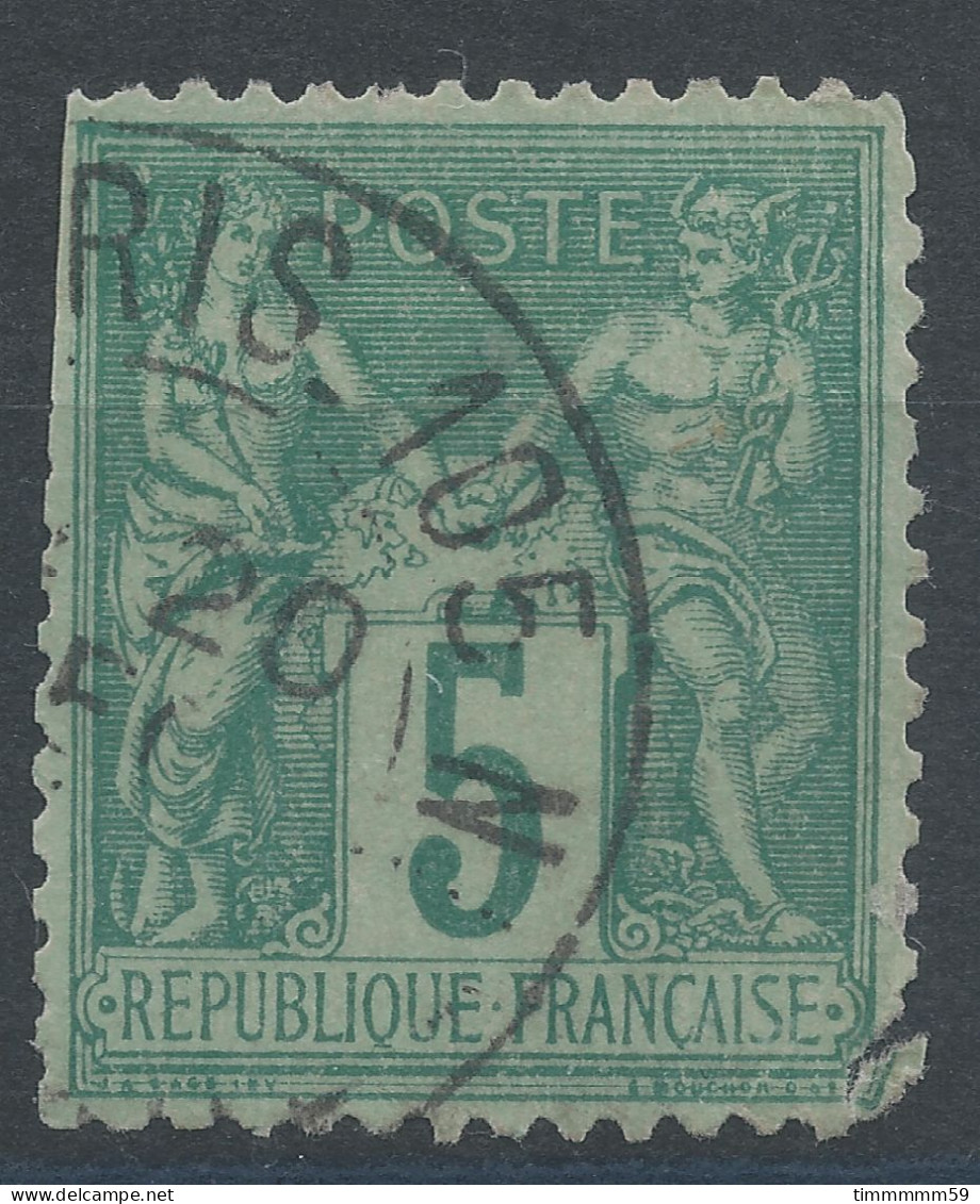 Lot N°83328   N°75, Oblitéré Cachet à Date De PARIS_105 "AV.LEDRU-ROLLIN", Défaut De Dentelure - 1876-1898 Sage (Tipo II)