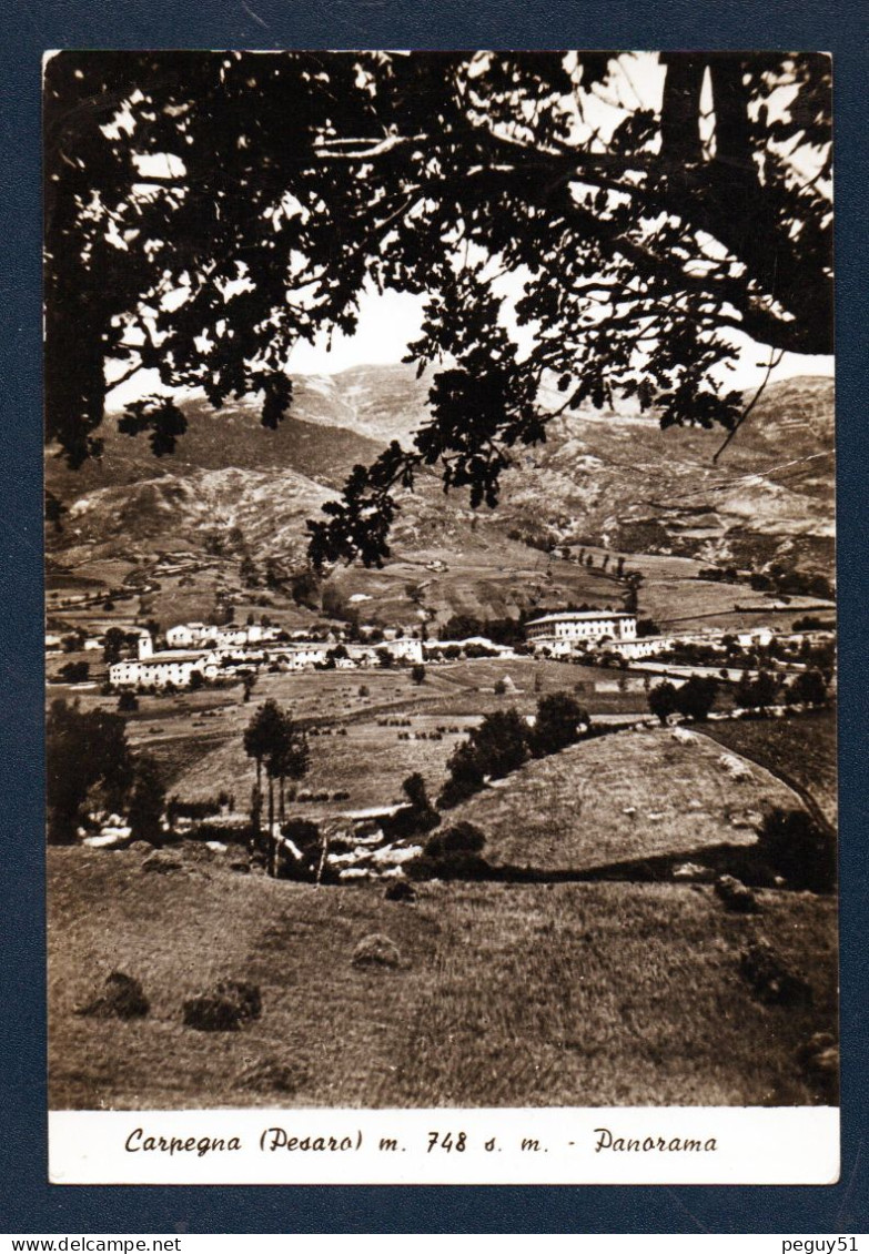 Italie. Pesaro - Urbino.  Carpegna (Montefeltro- Monte Carpegna). Panorama. 1956 - Pesaro