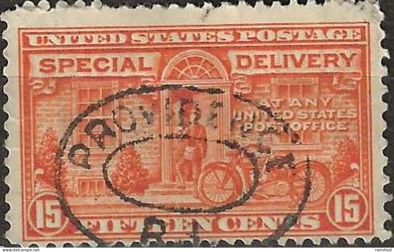 USA 1931 Special Delivery Stamps - 15c - Delivery By Motorcycle FU - Special Delivery, Registration & Certified