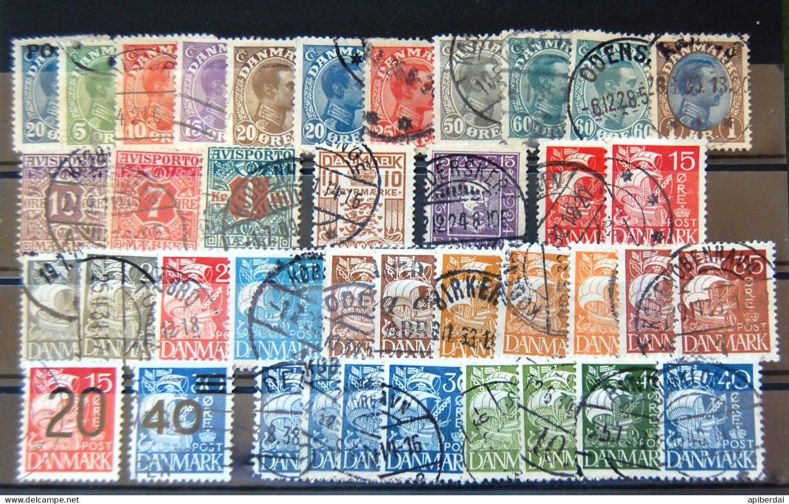 Danmark Danemark Danish - Batch Of 40 Stamps Used - Verzamelingen