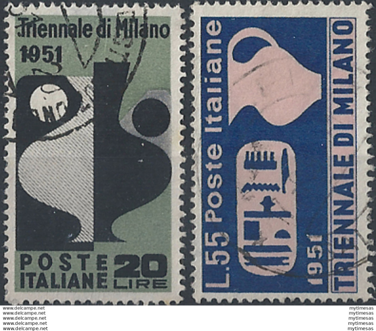 1951 Italia Triennale Di Milano US Sass. N. 666/67 - 1946-60: Neufs