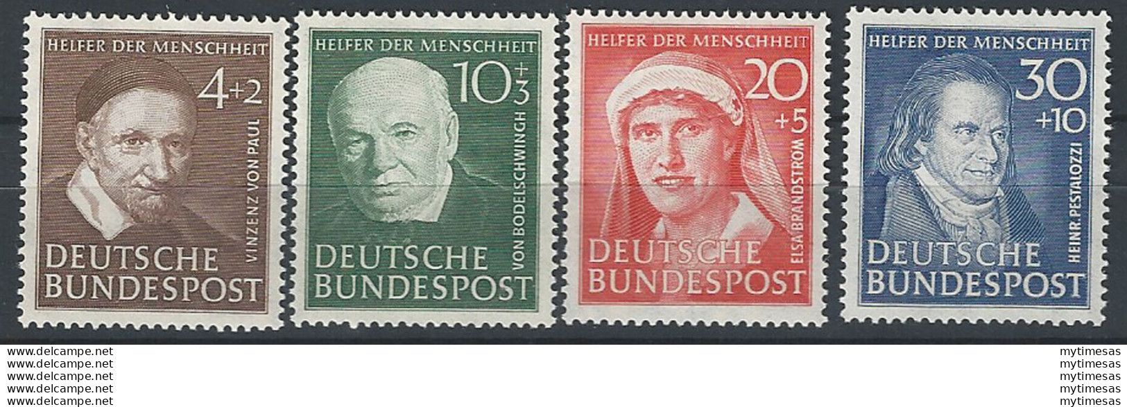 1951 Germania Beneficenza 4v. MNH Unif. N. 29/32 - Andere & Zonder Classificatie