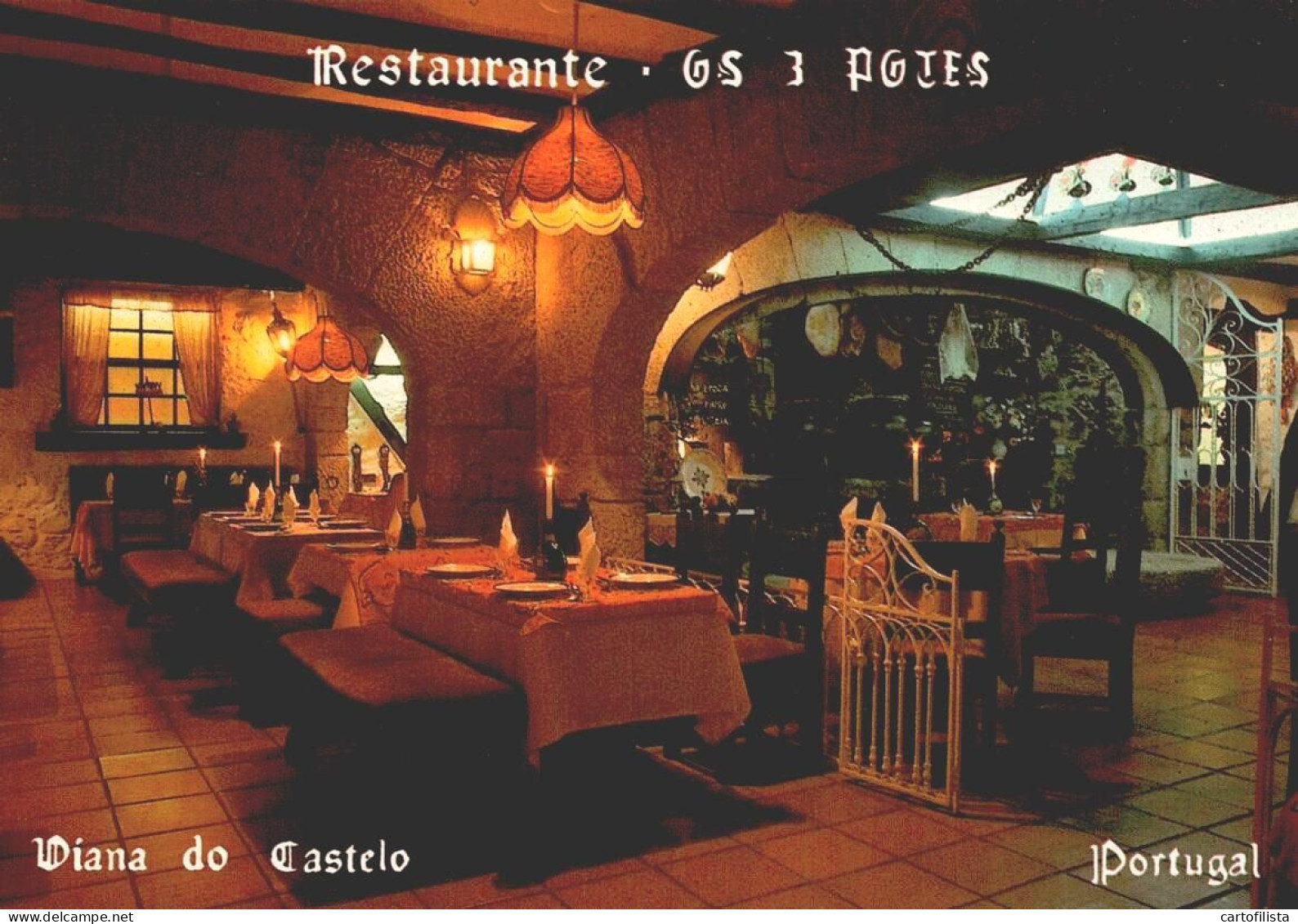 VIANA DO CASTELO - Restaurante Os 3 Potes  ( 2 Scans ) - Viana Do Castelo