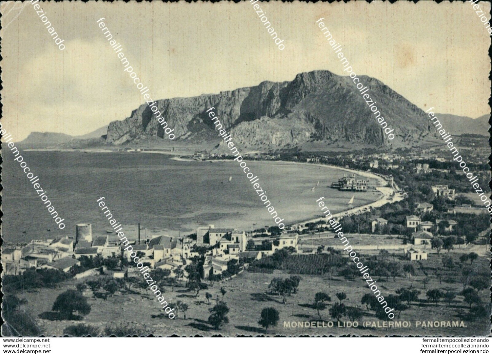 Bi109 Cartolina Mondello Lido Panorama Palermo - Palermo