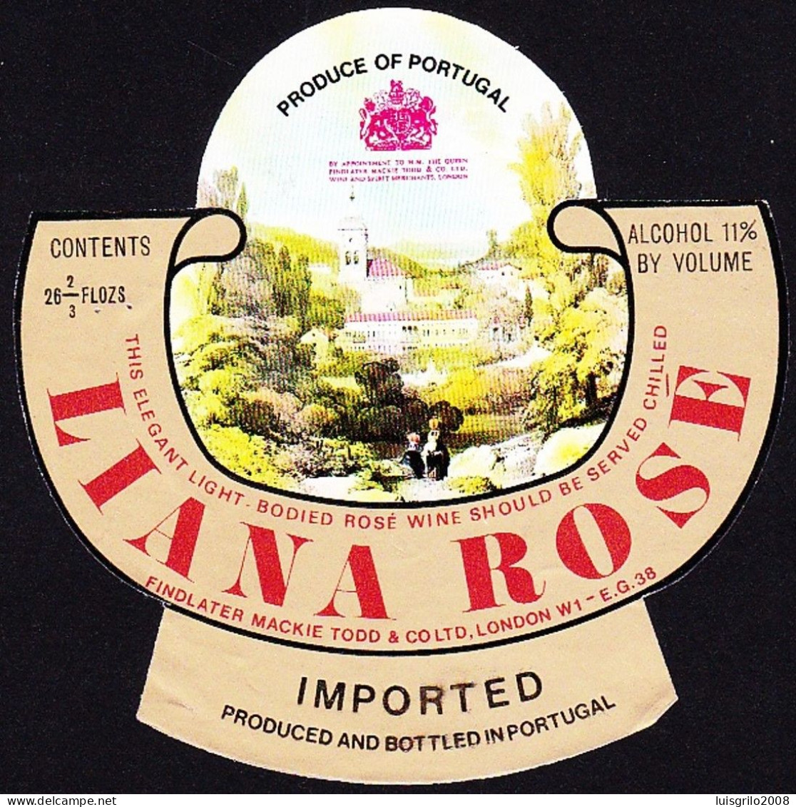 Wine Label, Portugal - LIANA ROSE Winw -|- Export To England - Autres & Non Classés