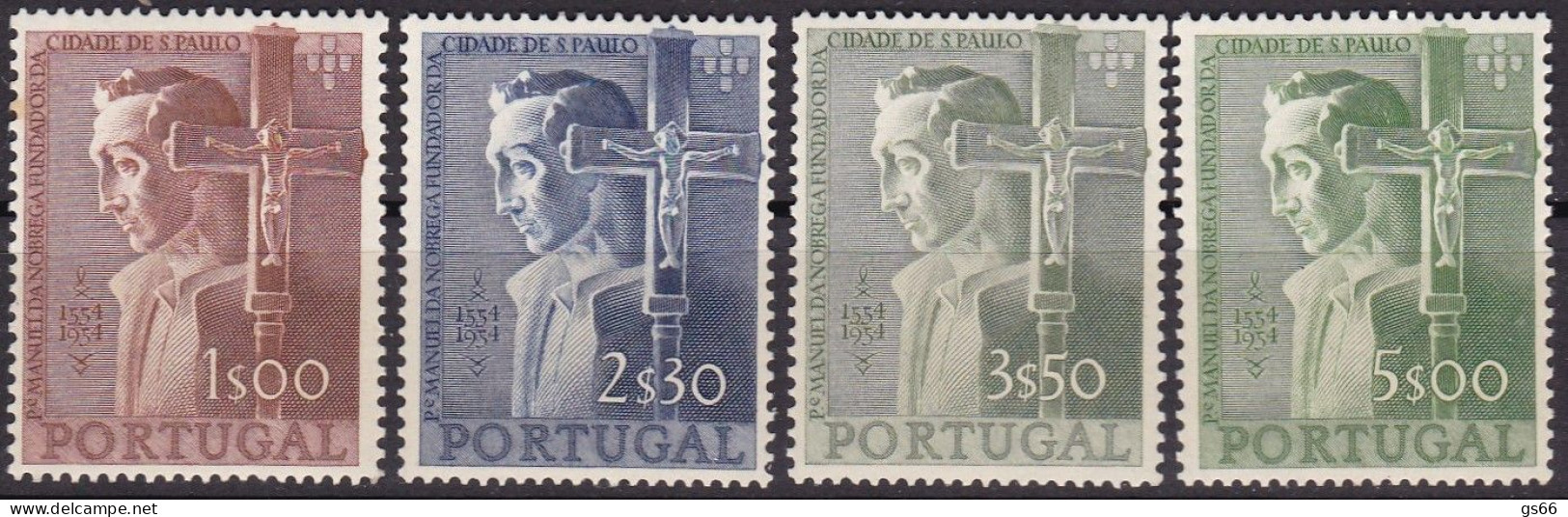 Portugal, 1954, 831/34, MNH **, 400. Jahrestag Der Gründung Von Sao Paulo (Brasilien). - Neufs