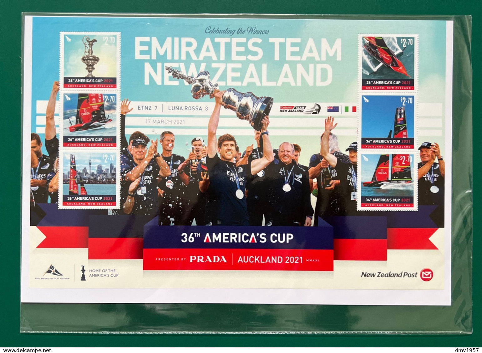 New Zealand 2021 MNH Emirates Team America's Cup Souvenir Sheet - Blocks & Kleinbögen