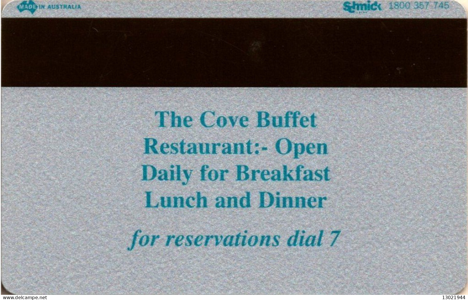 AUSTRALIA  KEY HOTEL  The Cove Hotel Patterson Lakes - Hotel Keycards