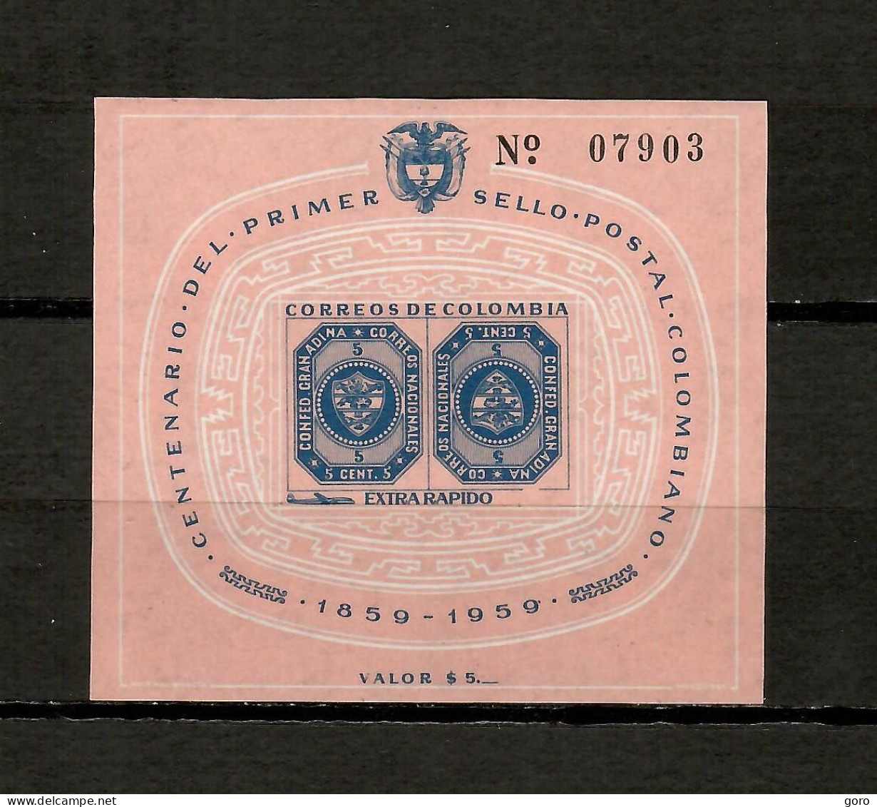 Colombia  1960  .-   Y&T  Nº   17   Block   ** - Colombia