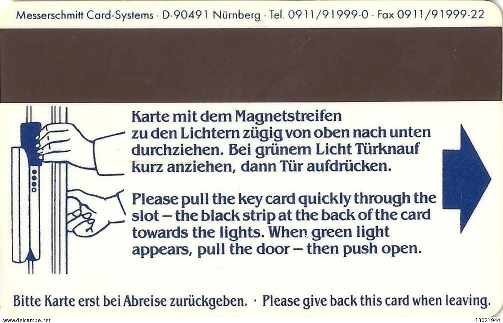 GERMANIA  KEY HOTEL  Radisson SAS Hotel Rostock - Hotel Keycards