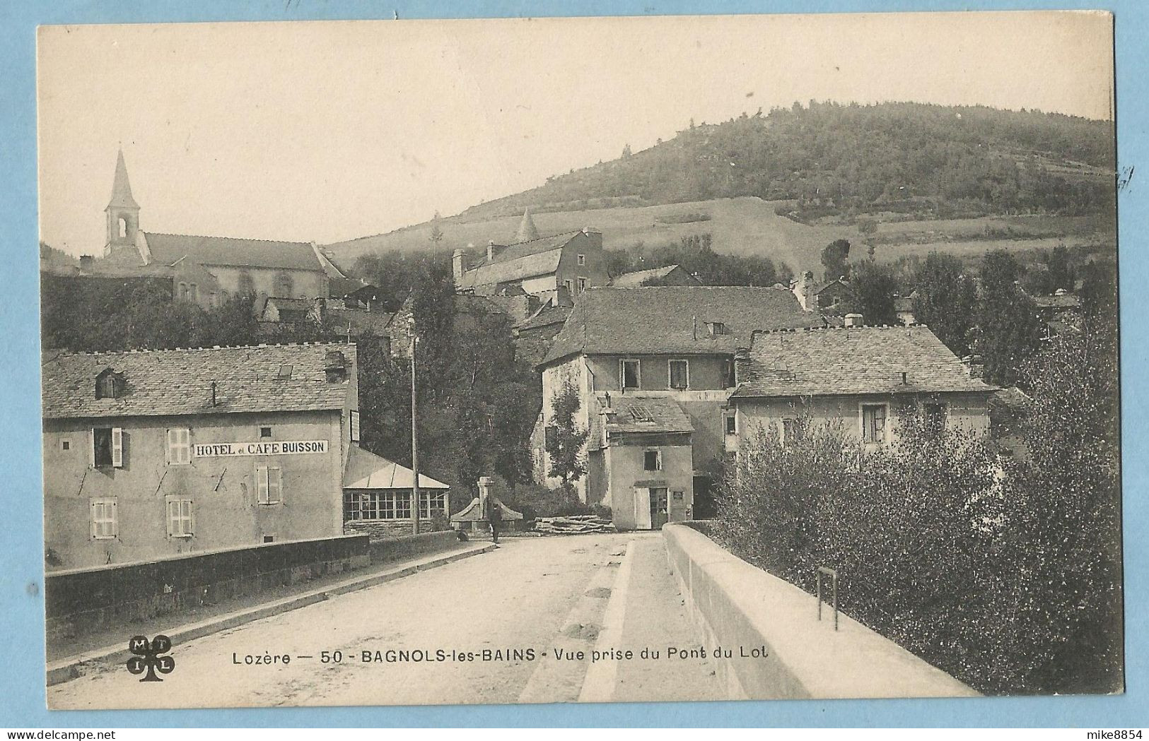 A133   CPA   BAGNOLS-les-BAINS  (Lozère)  Vue Prise Du Pont Du Lot  -  HOTEL Et CAFE  BUISSON  +++++ - Other & Unclassified