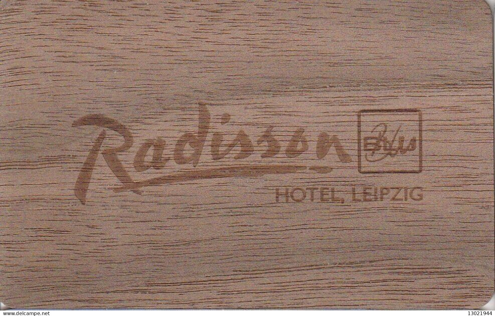 GERMANIA  KEY HOTEL  Radisson BLU Hotel Leipzig - WOODEN CARD - Cartes D'hotel