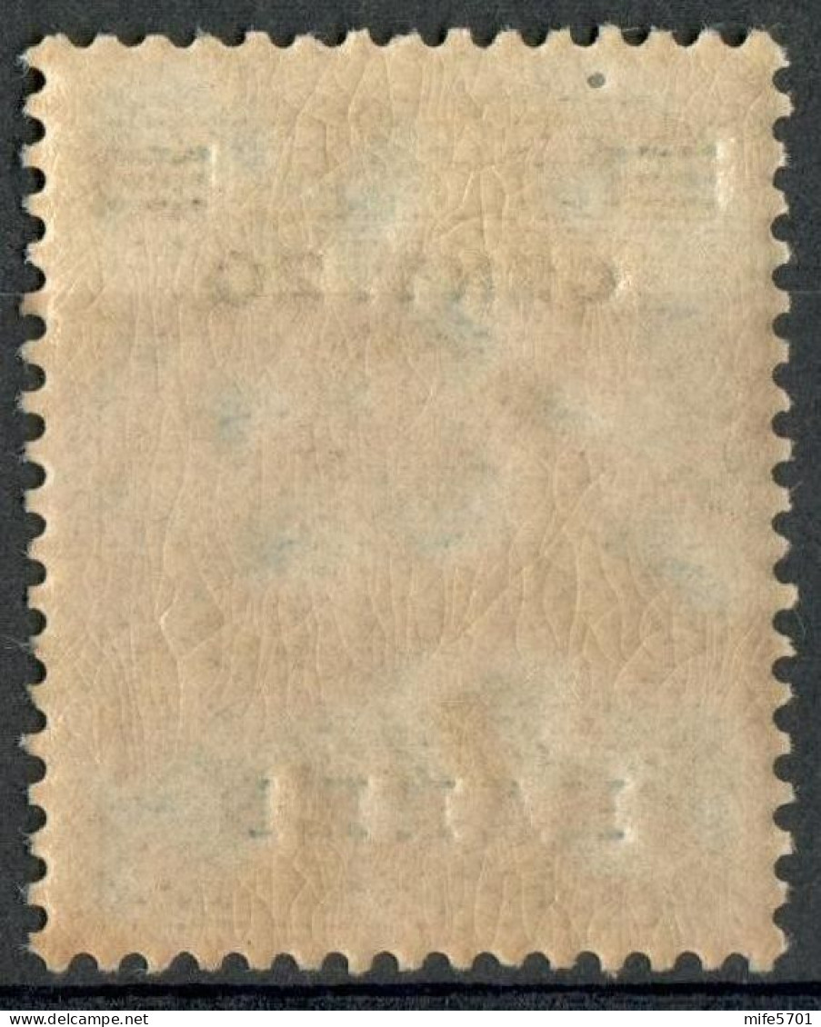 REGNO COLONIE EGEO CARCHI 1916 FRANCOBOLLO C. 20 SU C. 15 SOPRASTAMPA 'KARKI' NUOVO MNH ** SASSONE 8 - Egée (Carchi)