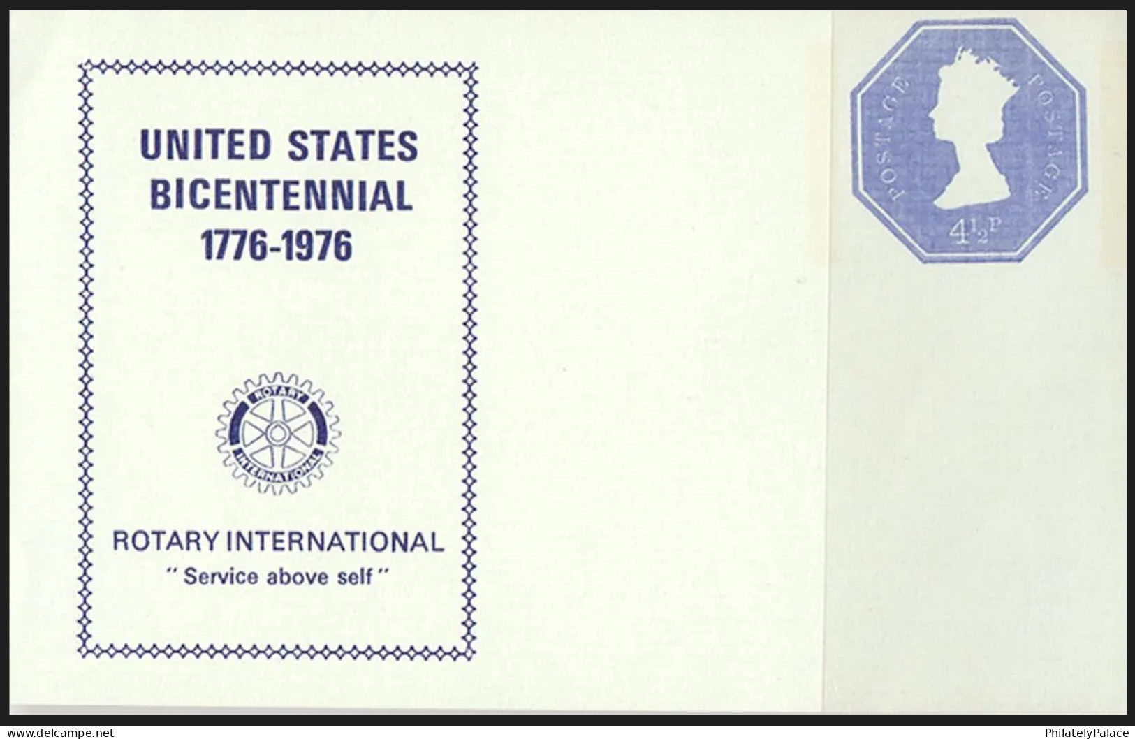United Kingdom 1976 Great Britain,QE Queen Elizabeth 4.5p, USA Rotary Bicentennial Postal Stationery (**) RARE - Storia Postale